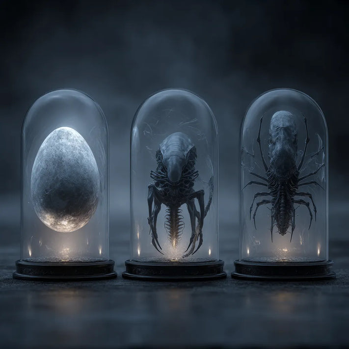 Complete collection of extraterrestrial phallic specimens and textured alien artifacts - The Cult of Bliss