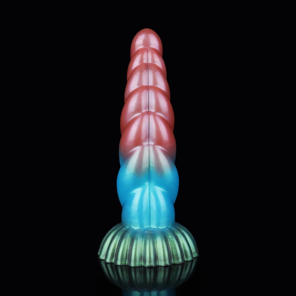 Twisted Red Blue Green Electric Vibrating Dildo