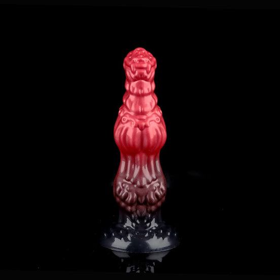 Red Black Dog Inflatable Dildo