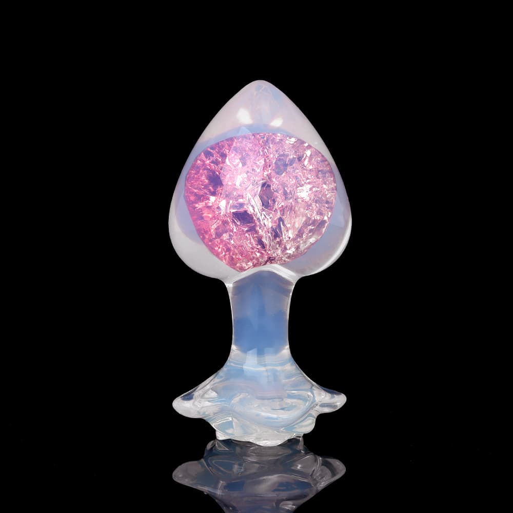 Peach Crystal Butt Plugs (Optional Accessories）