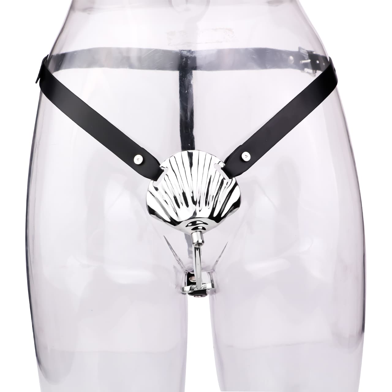 Shell Chastity Cage With Strap-On