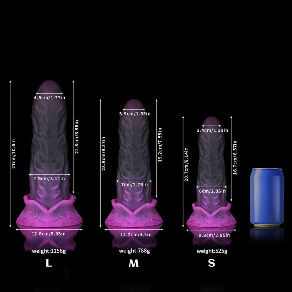 Virgo Black Purple Dildo