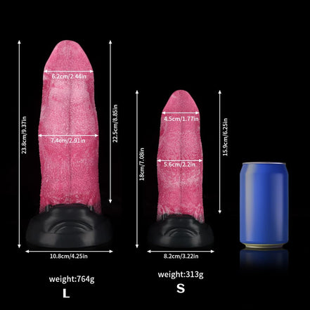 Wolf Tongue Rose Pink Fantasy Dildo