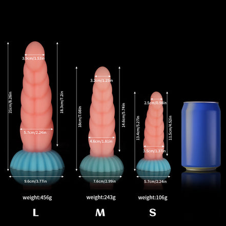 Twisted Pink Blue Dildo