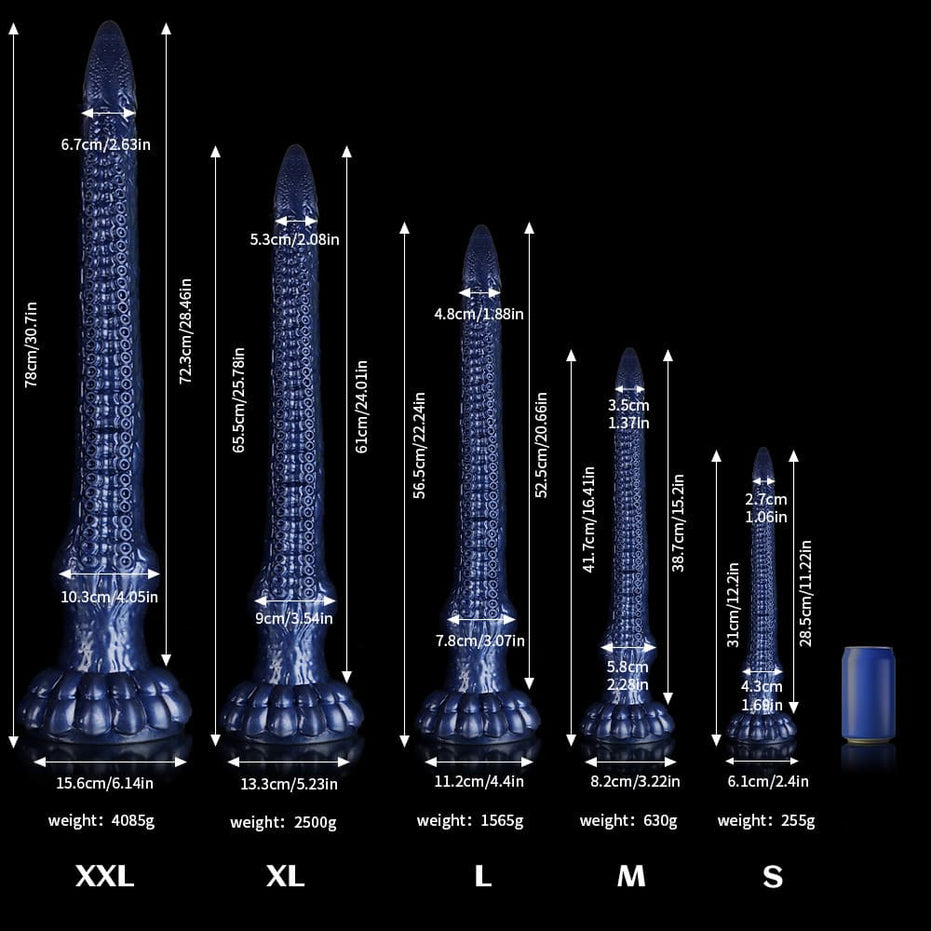 Eel Blue Oversized Tentacle Anal Plug