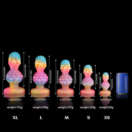 Talon Skull Blue Yellow Purple Butter Plug