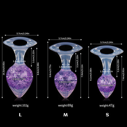 Heart Crystal Butter Plugs