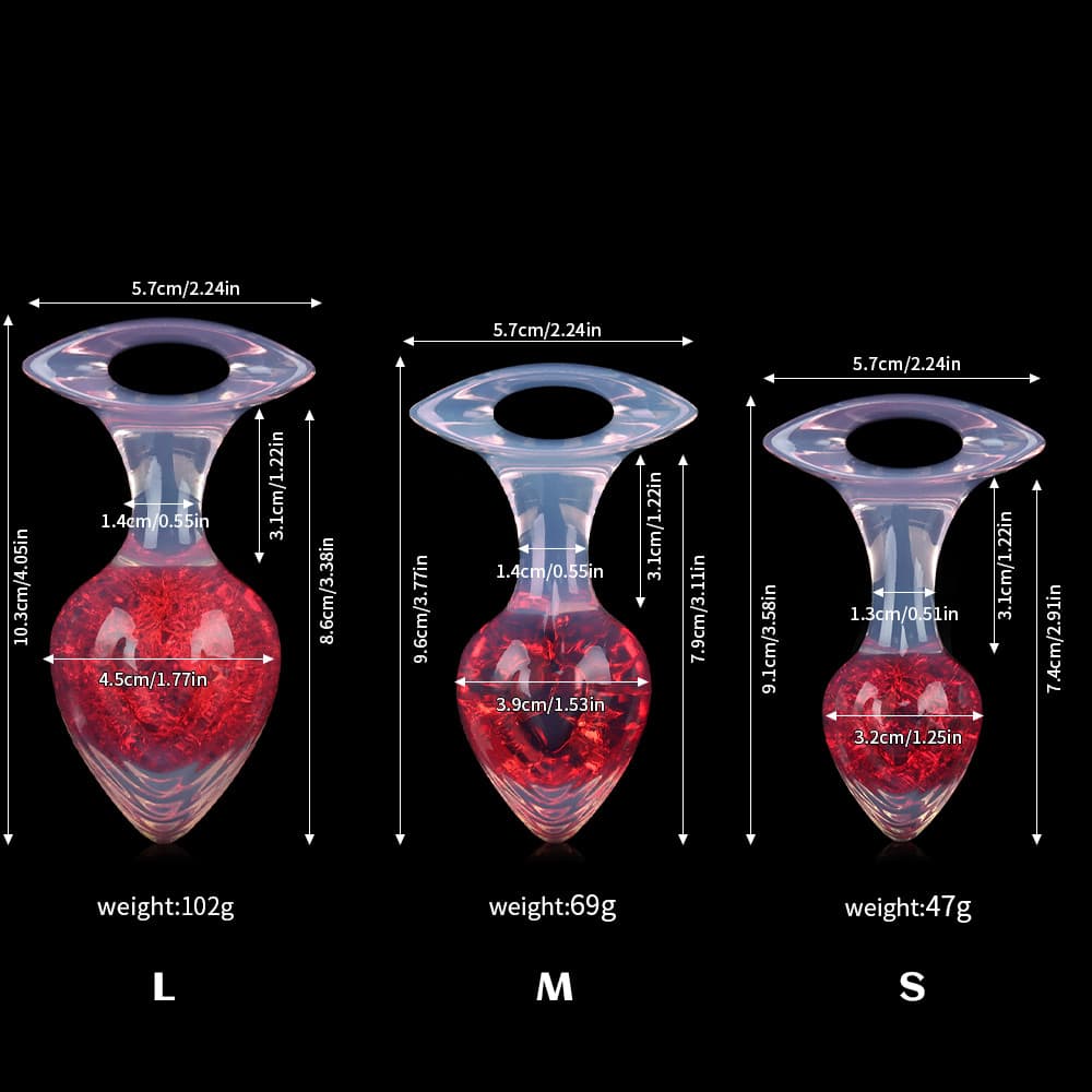 Heart Crystal Butter Plugs