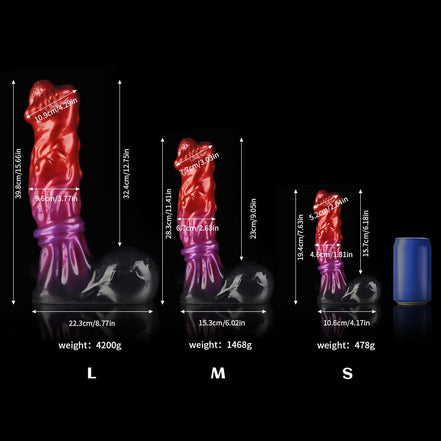 Lords Red Purple Black Dildo-Horse Dildo