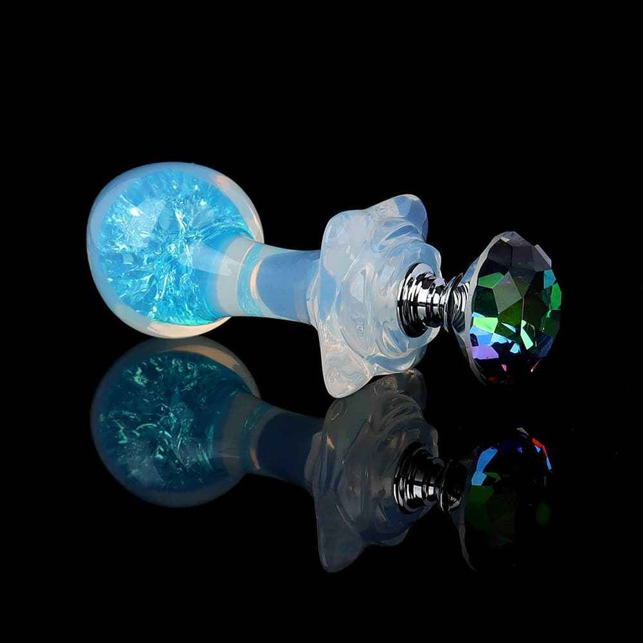 SPECIMEN-216: Wry Neck Crystal Butt Plug | Curved Ergonomic Design | Custom Luxury Accessories (Pink/Mixed/Purple/Blue)