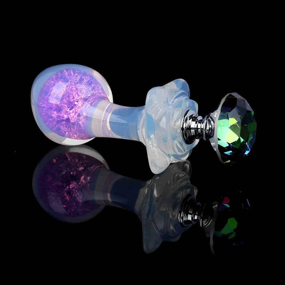 SPECIMEN-216: Wry Neck Crystal Butt Plug | Curved Ergonomic Design | Custom Luxury Accessories (Pink/Mixed/Purple/Blue)