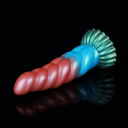 Twisted Red Blue Green Electric Vibrating Dildo