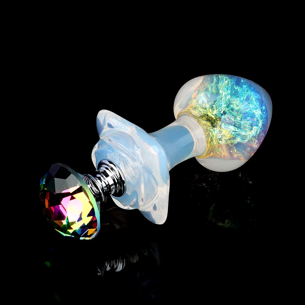 Peach Crystal Butt Plugs (Optional Accessories）