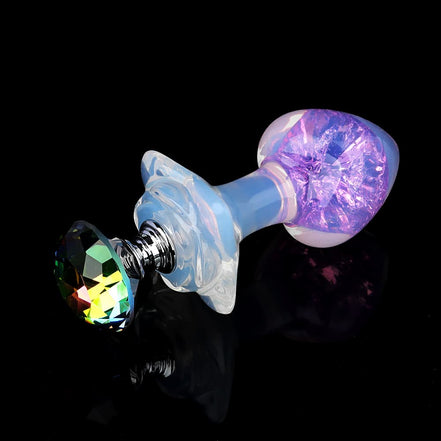 Peach Crystal Butt Plugs (Optional Accessories）