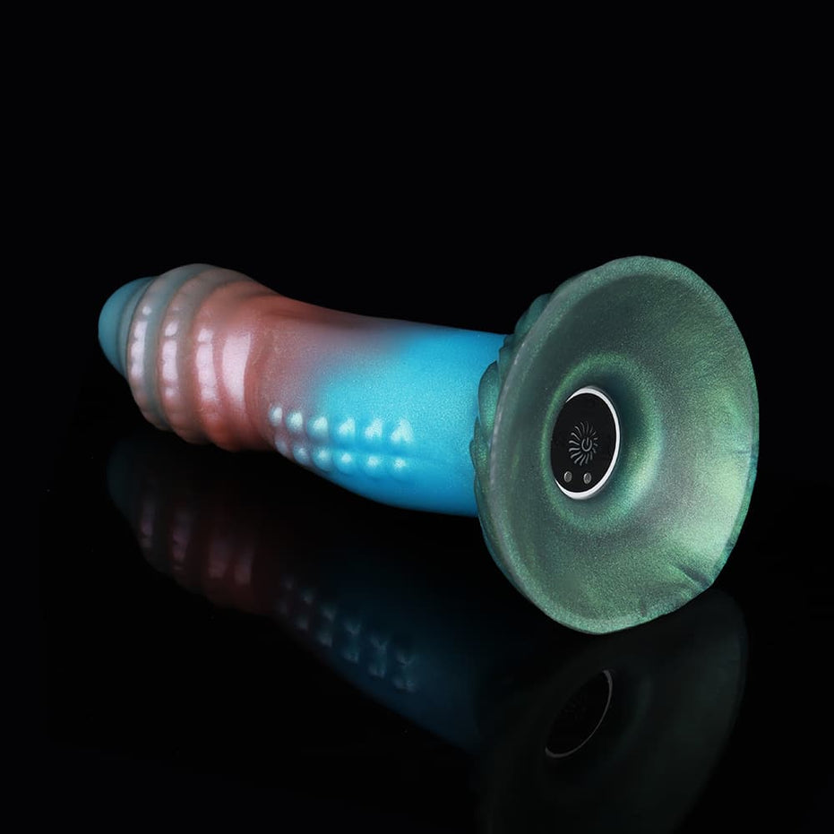 Tap Red Blue Green Electric Vibrating Dildo