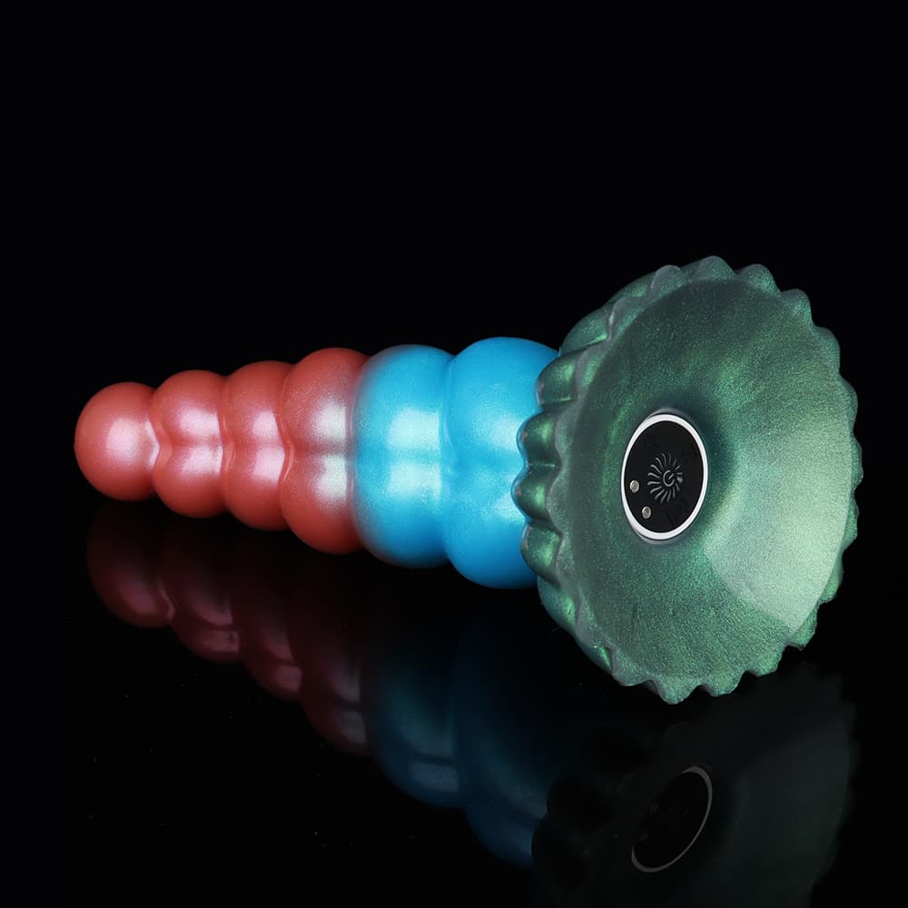 Twisted Red Blue Green Electric Vibrating Dildo