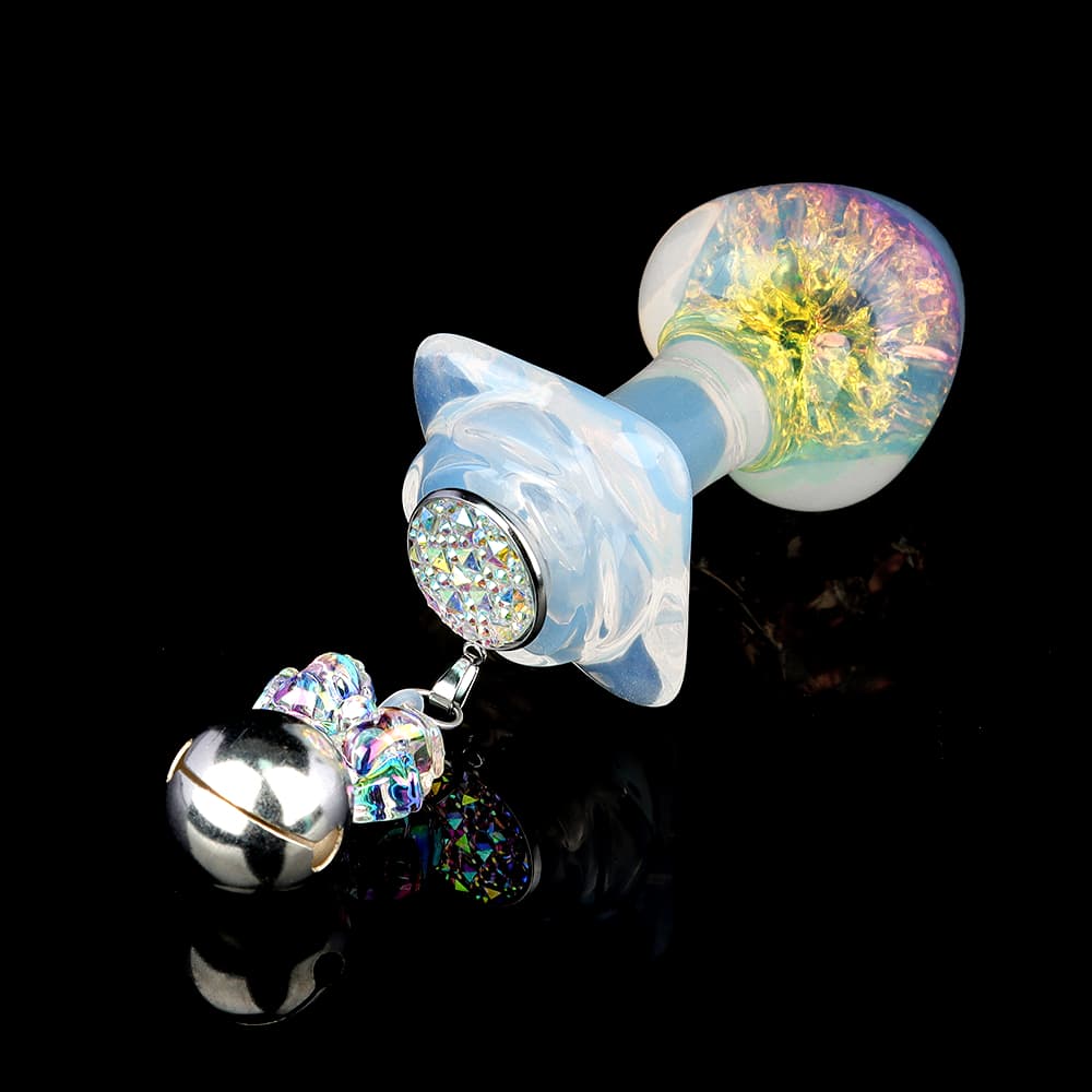 Peach Crystal Butt Plugs (Optional Accessories）