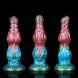 Dog Red Blue Green Electric Vibrating Dildo