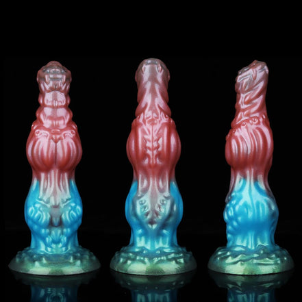 Dog Red Blue Green Electric Vibrating Dildo