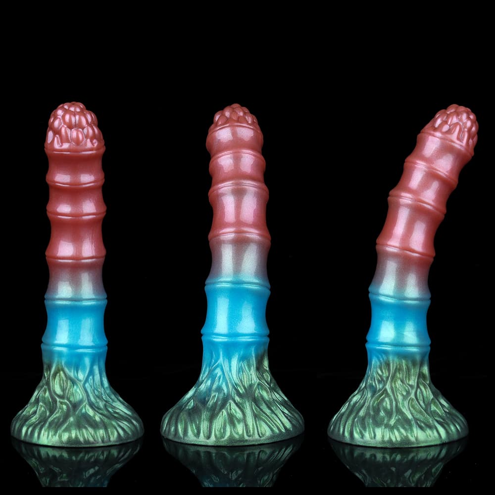 Spring Bamboo Shoots Red Blue Green Electric Vibrating Dildo