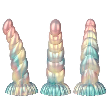 Twisted Rainbow Electric Dildo