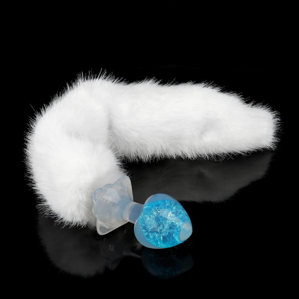 Peach Crystal Butt Plugs (Optional Accessories）