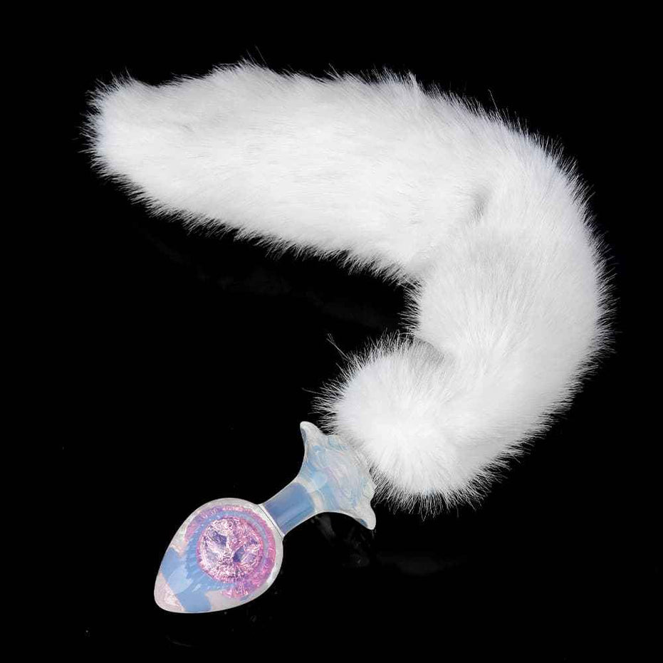 SPECIMEN-217: Blazing Crystal Butt Plug | Pink & Purple Iridescent Flame Design | Custom Luxury Kit (Black Diamond / White Tail / Bell)
