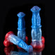 White Colt Blue Red  Fantasy Dildo-Knot Dildo