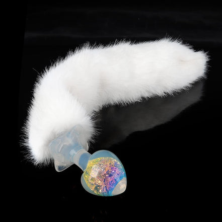 Peach Crystal Butt Plugs (Optional Accessories）