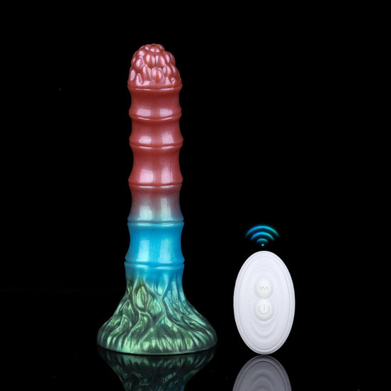 Spring Bamboo Shoots Red Blue Green Electric Vibrating Dildo