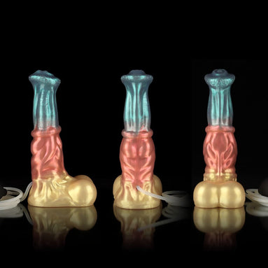 Neptune Red Blue Gold Dildo - Ejaculating Dildo