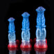 White Colt Blue Red  Fantasy Dildo-Knot Dildo