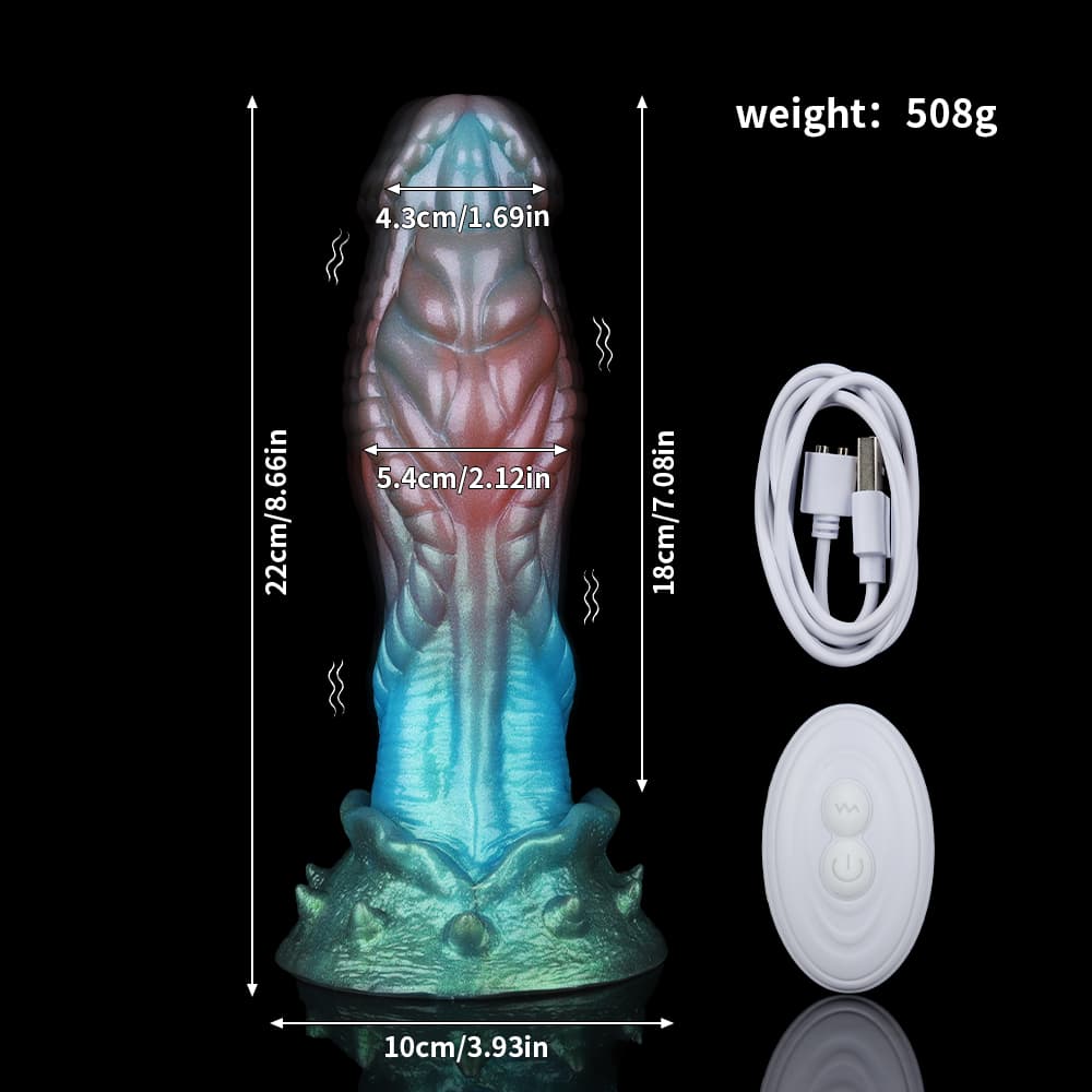 Alien Red Blue Green Electric Vibrating Dildo