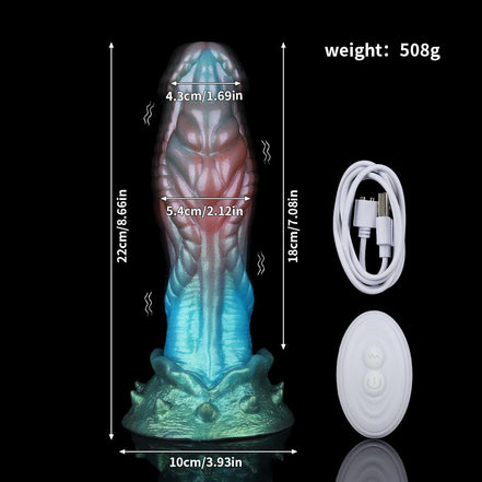 Alien Red Blue Green Electric Vibrating Dildo