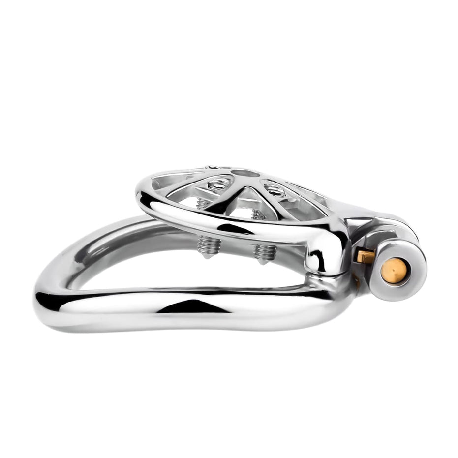 FRRK-247 Flat Cock Chastity Cage with Removable Determination Spikes