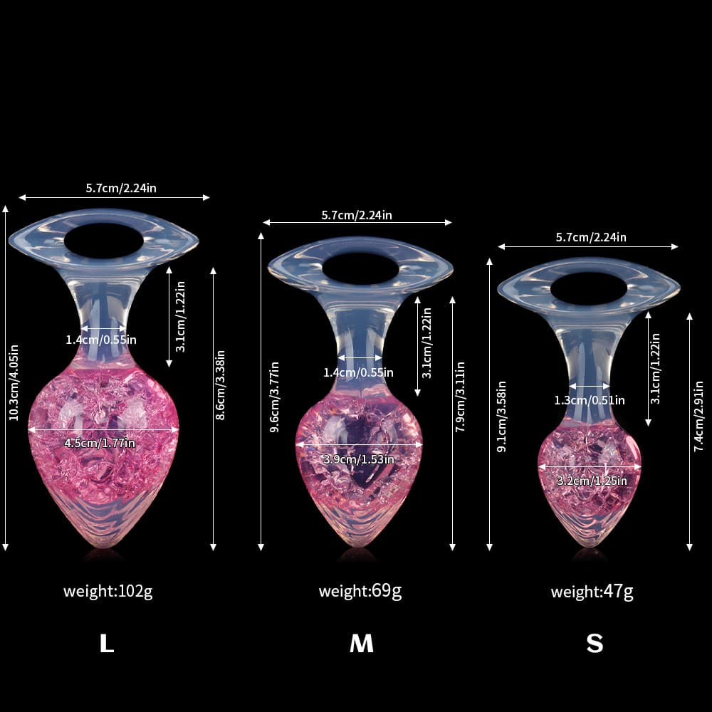 Heart Crystal Butter Plugs