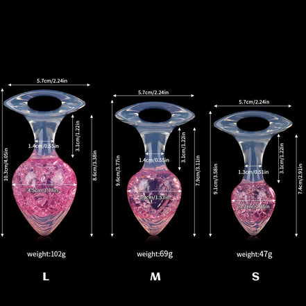 Heart Crystal Butter Plugs