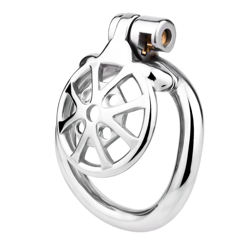 FRRK-247 Flat Cock Chastity Cage with Removable Determination Spikes