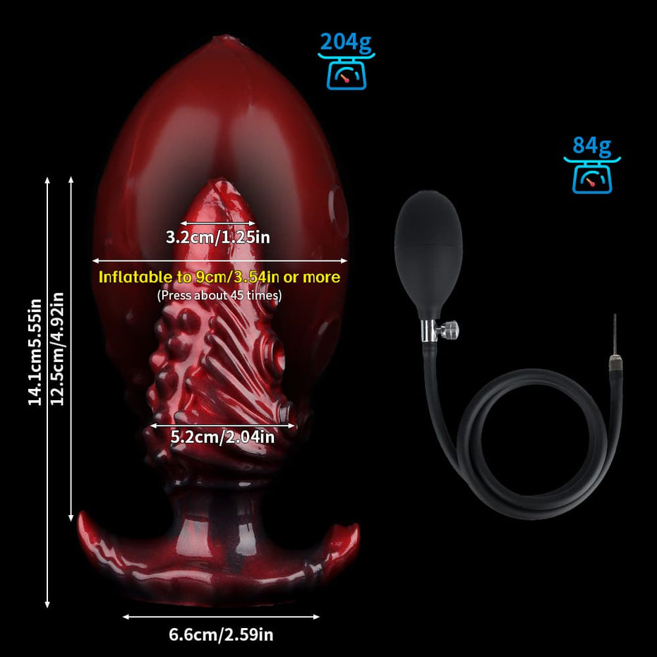 Red Black Sailboat Inflatable Dildo
