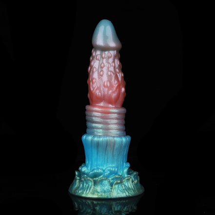 Spike Red Blue Green Electric Vibrating Dildo