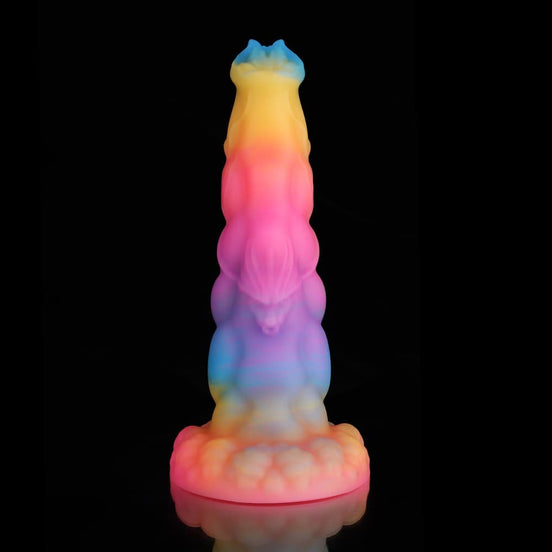 Sphinx Blue Yellow Purple Fantasy Dildo-Knot Dildo-Glow In The Dark Dildo