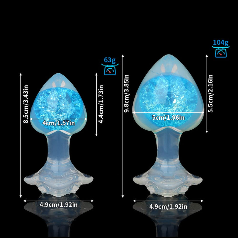 Peach Crystal Butt Plugs (Optional Accessories）