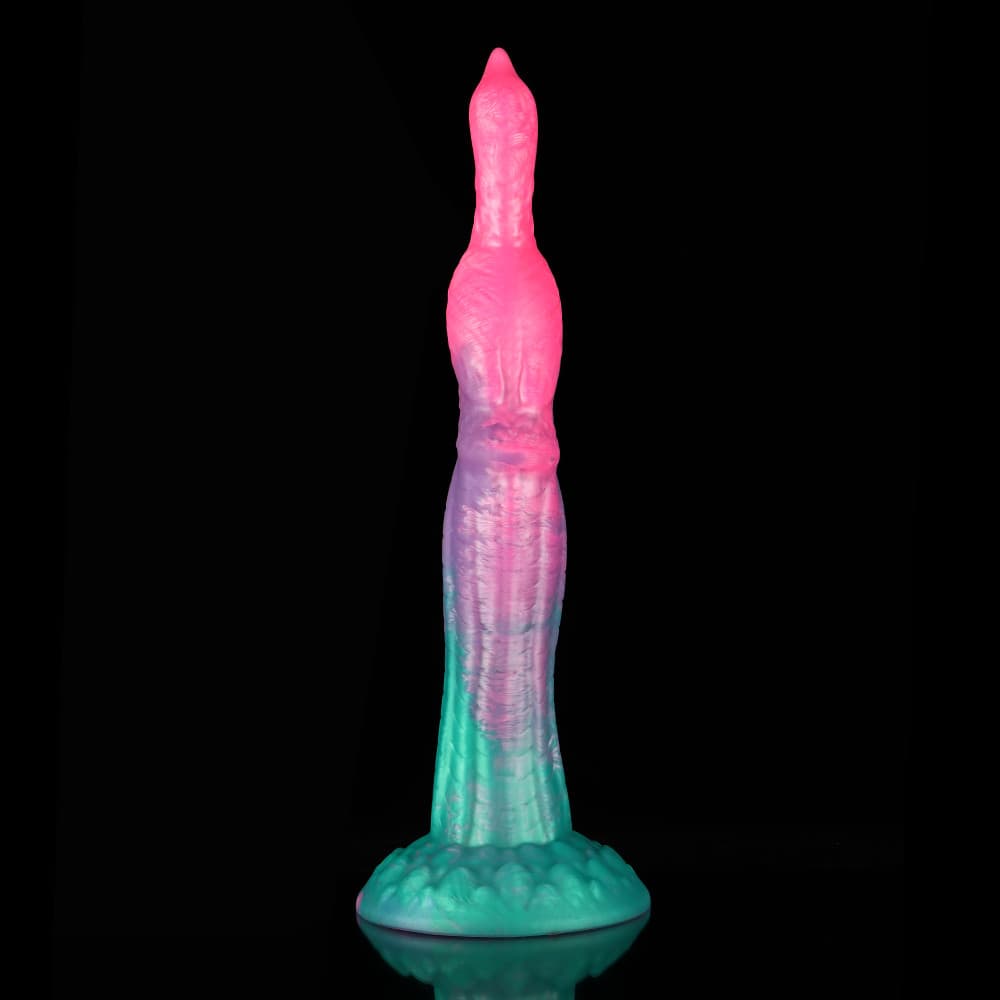 Peacock Pink Green Knot Dildo-Animal Dildos-Monster Dildo
