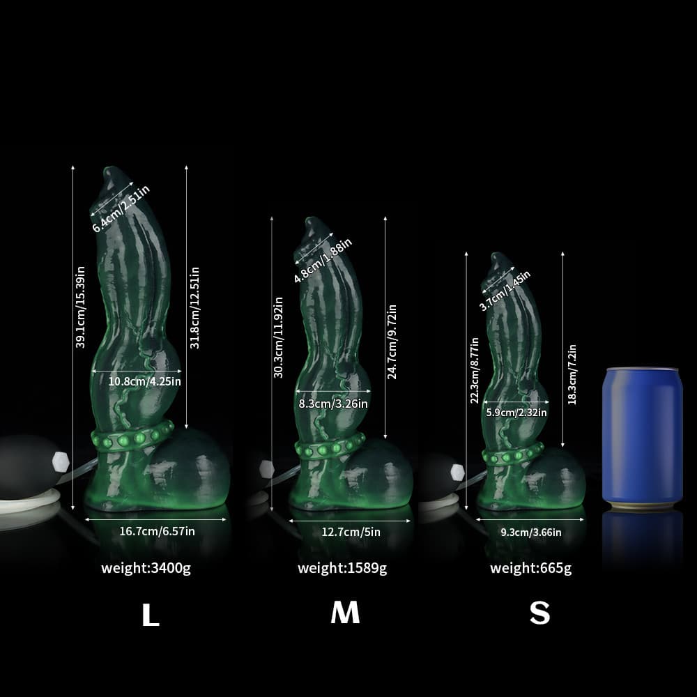 Venom Green Knot Dildo -  Ejaculating dildo