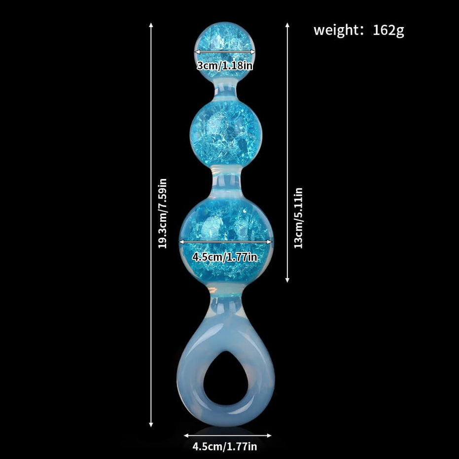 Crystal Butter Plug - 3 balls (2.5cm, 4cm, 5cm)