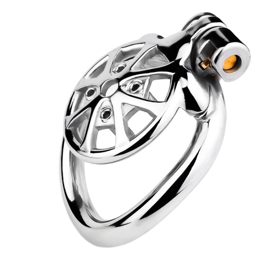 FRRK-247 Flat Cock Chastity Cage with Removable Determination Spikes