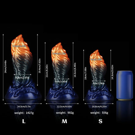 Hawksbill Orange Green Blue Dildo Animal Dildo