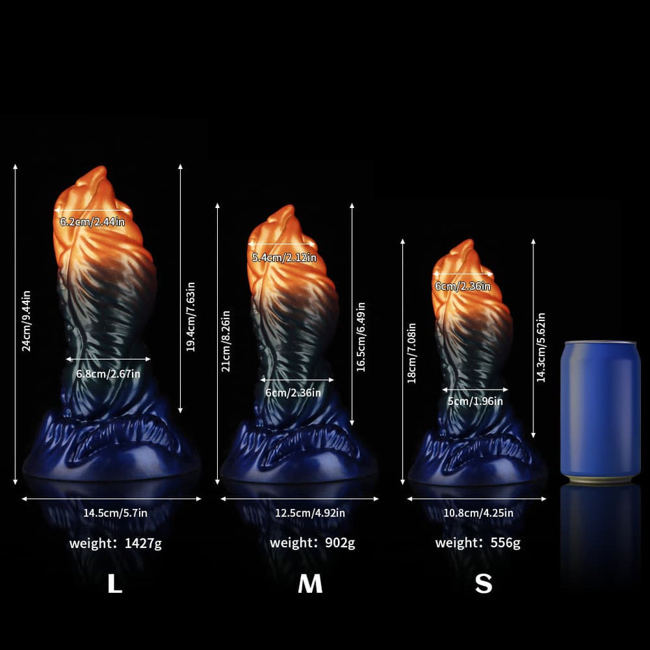Hawksbill Orange Green Blue Dildo Animal Dildo