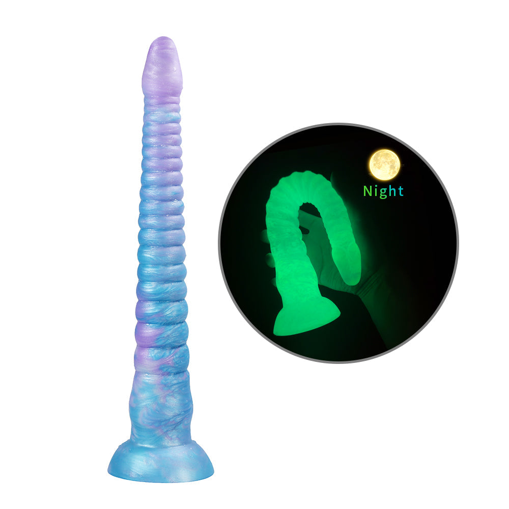 Octopus Gradient Blue  Purple Tentacle Dildo Anal Plug - Glow-In-The-Dark Dildo