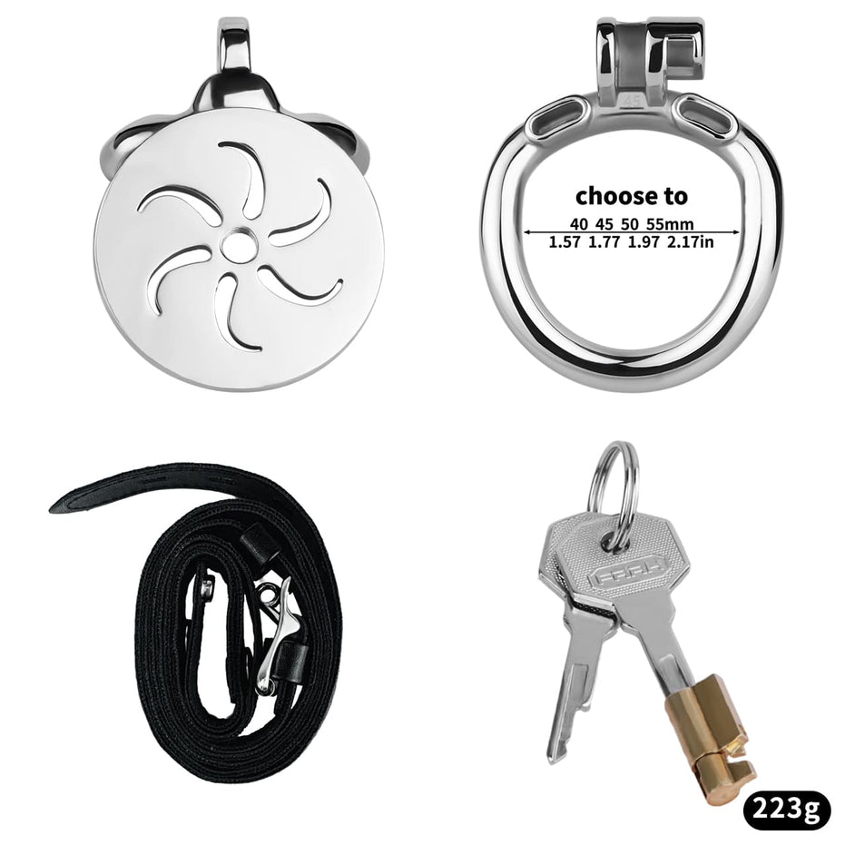 FRRK-308A Windfire Stainless Steel Chastity Cage